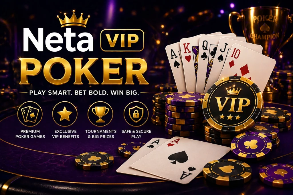 Poker cards, chips and VIP badge on a luxury casino table